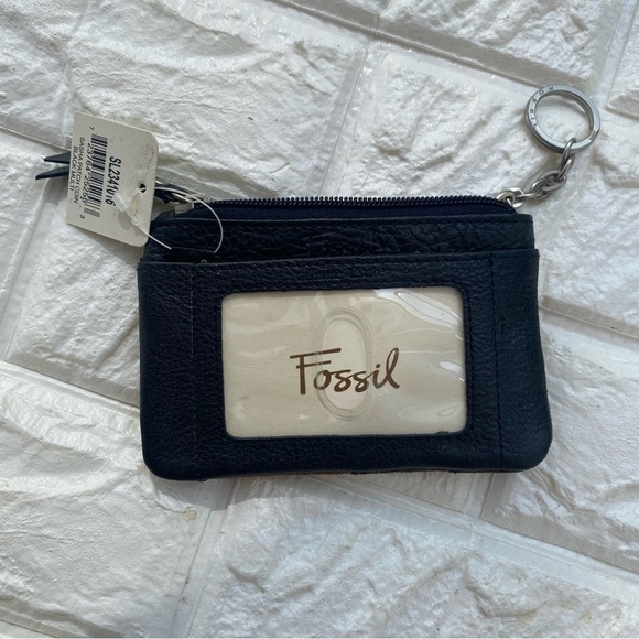 FOSSIL Sasha Patch Leather Keychain Coin Pouch NWT - Picture 4 of 7